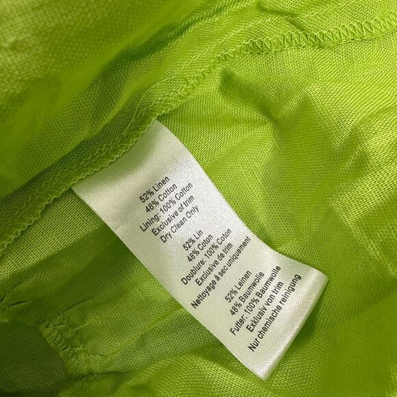 Rachel Antonoff Hannah Maxi Dress Lime Green Linen Cotton Blend 12 - Picture 10 of 10